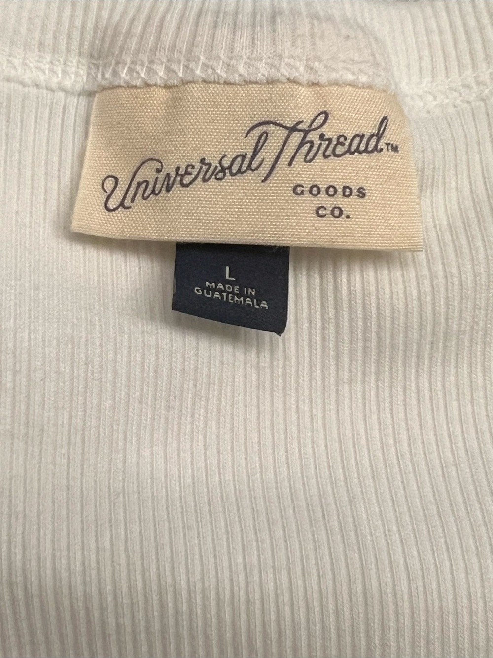 Universal Thread White Ribbed Tank Top - Picture 4 of 4
